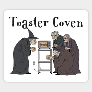 Toaster Coven Halloween Witches Cooking Pun Silly Design Sticker